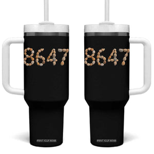 86 47 Seashell Beach Walk Graphic Tumbler With Handle Subtle Coastal Summer Political Satire TS02 One Size: 40 oz Black Print Your Wear