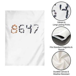 86 47 Seashell Graphic Subtle Summer Coastal Garden Flag Viral 2026 Beach Walk Political Satire TS02 Print Your Wear