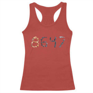86 47 Seashell Graphic Subtle Summer Coastal Racerback Tank Top Viral 2026 Beach Walk Political Satire TS02 Red Print Your Wear