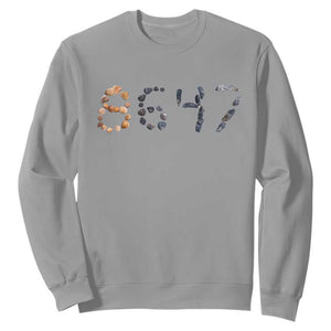 86 47 Seashell Graphic Subtle Summer Coastal Sweatshirt Viral 2026 Beach Walk Political Satire TS02 Sport Gray Print Your Wear
