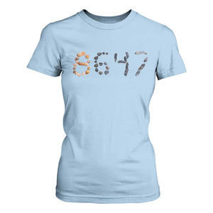 86 47 Seashell Graphic Subtle Summer Coastal T Shirt For Women Viral 2026 Beach Walk Political Satire TS02 Light Blue Print Your Wear