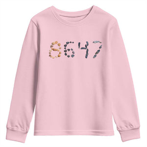 86 47 Seashell Graphic Subtle Summer Coastal Youth Sweatshirt Viral 2026 Beach Walk Political Satire TS02 Light Pink Print Your Wear