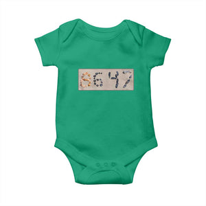 86 47 Seashell Beach Sand Graphic Baby Onesie Subtle Coastal Summer Political Satire TS02 Irish Green Print Your Wear