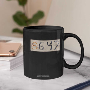 86 47 Seashell Beach Sand Graphic Coffee Mug Subtle Coastal Summer Political Satire TS02 Print Your Wear
