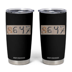 86 47 Seashell Beach Sand Graphic Tumbler Cup Subtle Coastal Summer Political Satire TS02 Black Print Your Wear