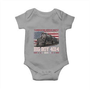 Vintage USA Steam Locomotive Patriotic Pride Baby Onesie American Iron American Legacy TS02 Sport Gray Print Your Wear