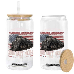 Vintage USA Steam Locomotive Patriotic Pride Glass Can American Iron American Legacy TS02 Print Your Wear