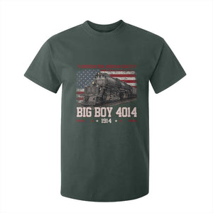 Vintage USA Steam Locomotive Patriotic Pride T Shirt For Kid American Iron American Legacy TS02 Dark Forest Green Print Your Wear