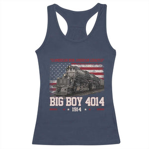 Vintage USA Steam Locomotive Patriotic Pride Racerback Tank Top American Iron American Legacy TS02 Navy Print Your Wear