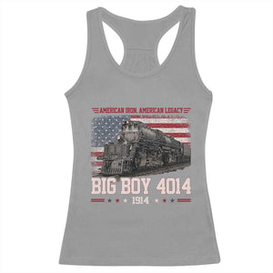 Vintage USA Steam Locomotive Patriotic Pride Racerback Tank Top American Iron American Legacy TS02 Sport Gray Print Your Wear