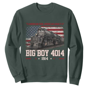 Vintage USA Steam Locomotive Patriotic Pride Sweatshirt American Iron American Legacy TS02 Dark Forest Green Print Your Wear