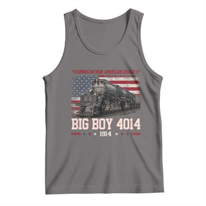 Vintage USA Steam Locomotive Patriotic Pride Tank Top American Iron American Legacy TS02 Deep Heather Print Your Wear
