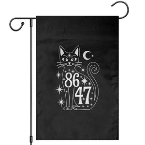 86 47 Celestial Black Cat Mystic Garden Flag Moon Stars Coded Political Satire TS02 Black Print Your Wear
