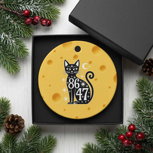 86 47 Celestial Black Cat Mystic Ceramic Ornament Moon Stars Coded Political Satire TS02 1pc Yellow Cheese Print Your Wear