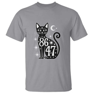86 47 Celestial Black Cat Mystic T Shirt Moon Stars Coded Political Satire TS02 Sport Gray Print Your Wear