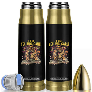 I Am Yelling Carl Graphic Bullet Tumbler Funny Angry Cat Typing Keyboard Comic Retro TS02 Black Print Your Wear
