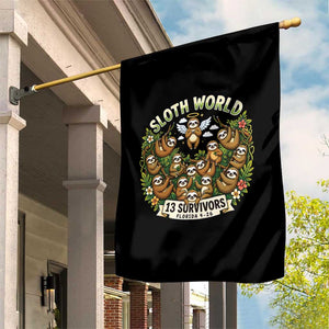 Sloth World 13 Survivors Animal Rescue Garden Flag Memorial Tribute and Florida Wildlife Protection TS02 Print Your Wear