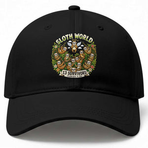 Sloth World 13 Survivors Animal Rescue Baseball Cap Memorial Tribute and Florida Wildlife Protection TS02 Print Your Wear