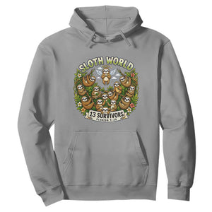 Sloth World 13 Survivors Animal Rescue Hoodie Memorial Tribute and Florida Wildlife Protection TS02 Sport Gray Print Your Wear
