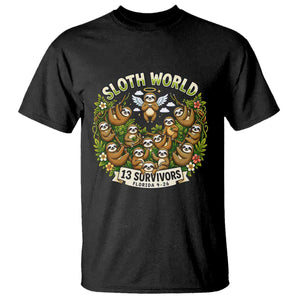 Sloth World 13 Survivors Animal Rescue T Shirt Memorial Tribute and Florida Wildlife Protection TS02 Black Print Your Wear