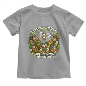 Sloth World 13 Survivors Animal Rescue Toddler T Shirt Memorial Tribute and Florida Wildlife Protection TS02 Sport Gray Print Your Wear