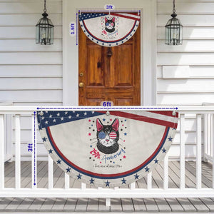 Free As A Cat Since 1776 Funny Patriotic Fan Flag Cool American Flag Sunglasses Cat 250th Anniversary Semiquincentennial