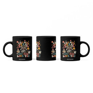 Y'all Were Feral But I Low Key Love You Retro Raccoon Coffee Mug Funny Teacher End of School Year TS02 Print Your Wear