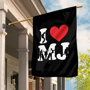 I Heart MJ Dance Silhouette Tribute Garden Flag Iconic Pop Culture Famous Dance Poses for Music Legend Fans TS02 Print Your Wear