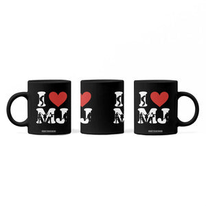 I Heart MJ Dance Silhouette Tribute Coffee Mug Iconic Pop Culture Famous Dance Poses for Music Legend Fans TS02 Print Your Wear