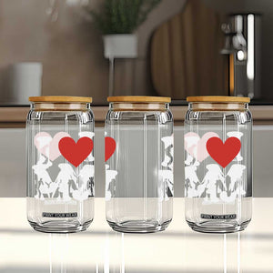 I Heart MJ Dance Silhouette Tribute Glass Can Iconic Pop Culture Famous Dance Poses for Music Legend Fans TS02 Print Your Wear