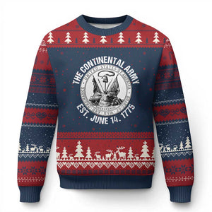The Continental Army Est 1775 Ugly Christmas Sweater Patriotic US Military History Graphic