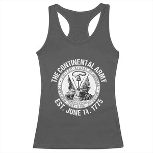 The Continental Army Est 1775 Racerback Tank Top Patriotic US Military History Graphic