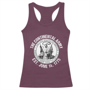 The Continental Army Est 1775 Racerback Tank Top Patriotic US Military History Graphic