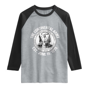 The Continental Army Est 1775 Raglan Shirt Patriotic US Military History Graphic
