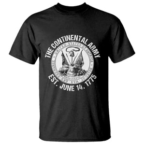 The Continental Army Est 1775 T Shirt Patriotic US Military History Graphic