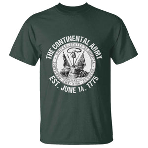 The Continental Army Est 1775 T Shirt Patriotic US Military History Graphic