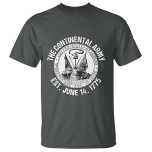 The Continental Army Est 1775 T Shirt Patriotic US Military History Graphic