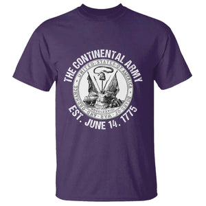The Continental Army Est 1775 T Shirt Patriotic US Military History Graphic