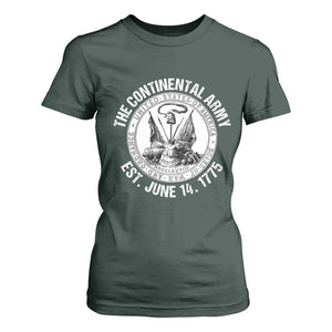 The Continental Army Est 1775 T Shirt For Women Patriotic US Military History Graphic