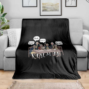 Bruh Founding Fathers Constitutional Convention Throw Blanket Funny American History Humorous Patriot