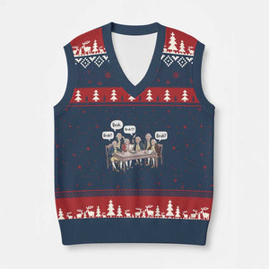 Bruh Founding Fathers Constitutional Convention V-Neck Knit Sweater Vest Funny American History Humorous Patriot