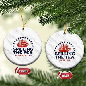 Spilling The Tea Since 1773 Ceramic Ornament Patriotic Nautical Stars American History