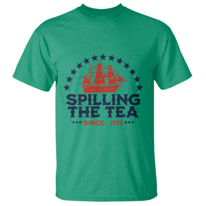 Spilling The Tea Since 1773 T Shirt Patriotic Nautical Stars American History