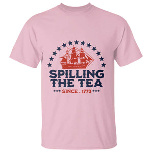 Spilling The Tea Since 1773 T Shirt Patriotic Nautical Stars American History