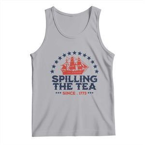 Spilling The Tea Since 1773 Tank Top Patriotic Nautical Stars American History
