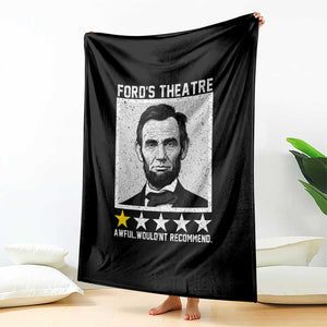 Fords Theatre One Star Awful Wouldnt Recommend Throw Blanket Abraham Lincoln Funny History Dark Humor