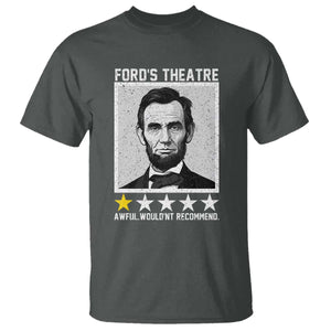 Fords Theatre One Star Awful Wouldnt Recommend T Shirt Abraham Lincoln Funny History Dark Humor