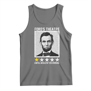 Fords Theatre One Star Awful Wouldnt Recommend Tank Top Abraham Lincoln Funny History Dark Humor