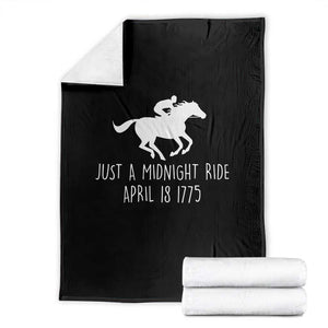Paul Revere American History Throw Blanket Just A Midnight Ride April 18 1775