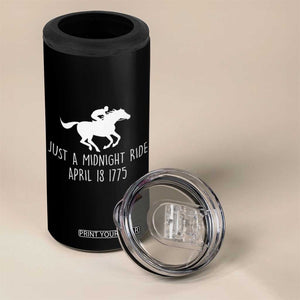 Paul Revere American History 4 in 1 Can Cooler Tumbler Just A Midnight Ride April 18 1775